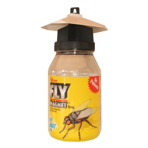 フライマグネットの通信販売｜・食品工場周辺の飛翔昆虫対策に最適なシステムです。・ボトル内に入れた誘引剤（専用ベイト剤）でイエバエやクロバエなど臭いに誘引される様々なハエ類を強力に誘引、捕獲します。・ボトルの傘の部分にハエの大好きな匂いが溜まり誘引効果をお高めます。・食品工場やキャンプ場、スーパーマーケットなど屋外での大型ハエ対策に最適です。
